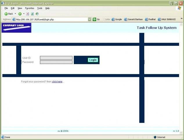 login page