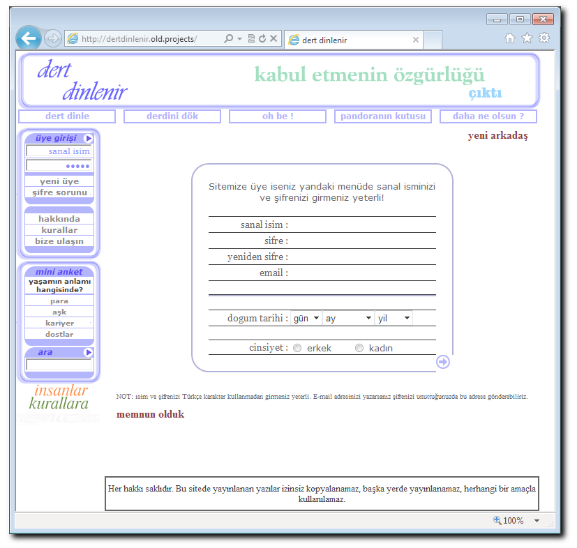 Register page